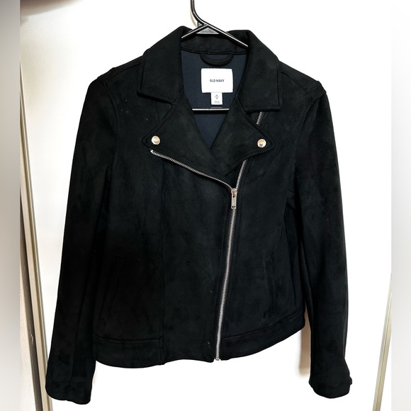old navy suede black jacket - Picture 1 of 6